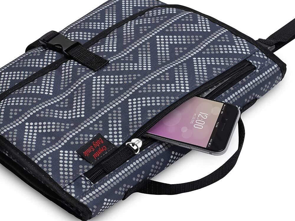 Waterproof Foldable Changing Mat for Newborns – Portable with Padded Cushion, Built-in Storage, Easy to Clean, Ideal for On-The-Go Diaper Changes