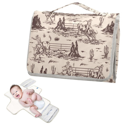 Woodland Deer Portable Diaper Changing Pad with Wipes Holder