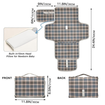 Woodland Deer Portable Diaper Changing Pad with Wipes Holder