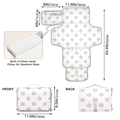 Woodland Deer Portable Diaper Changing Pad with Wipes Holder
