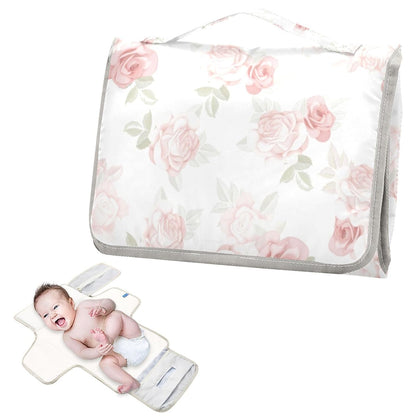 Woodland Deer Portable Diaper Changing Pad with Wipes Holder