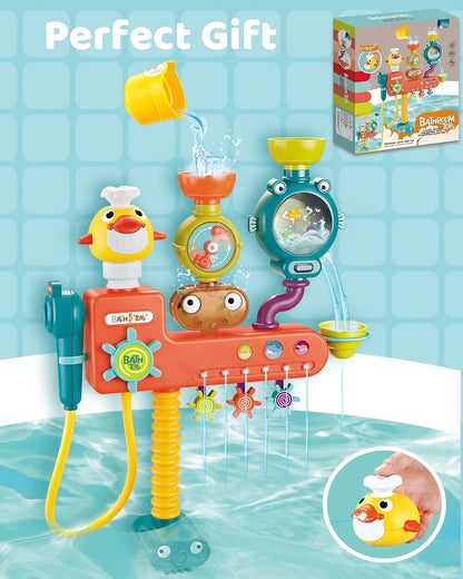 3-in-1 Bath Toys for Toddler, Interactive Bath Shower Head