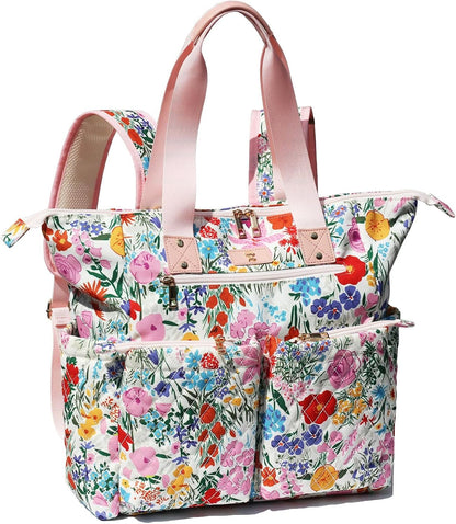 Diaper Tote Bag Totepack Backpack 2 in 1 for Women Multifunctional Large Capacity with Insulated Pockets Travel