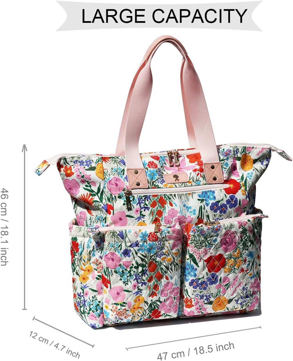 Diaper Tote Bag Totepack Backpack 2 in 1 for Women Multifunctional Large Capacity with Insulated Pockets Travel