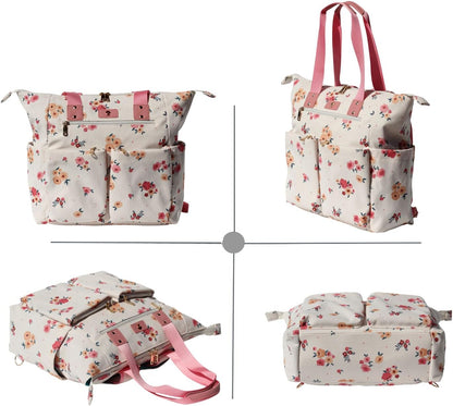 Diaper Tote Bag Totepack Backpack 2 in 1 for Women Multifunctional Large Capacity with Insulated Pockets Travel