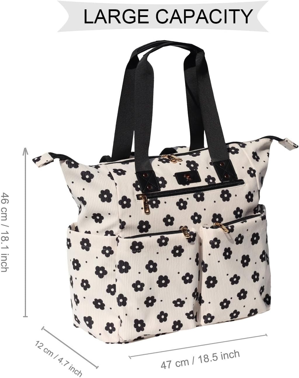 Diaper Tote Bag Totepack Backpack 2 in 1 for Women Multifunctional Large Capacity with Insulated Pockets Travel