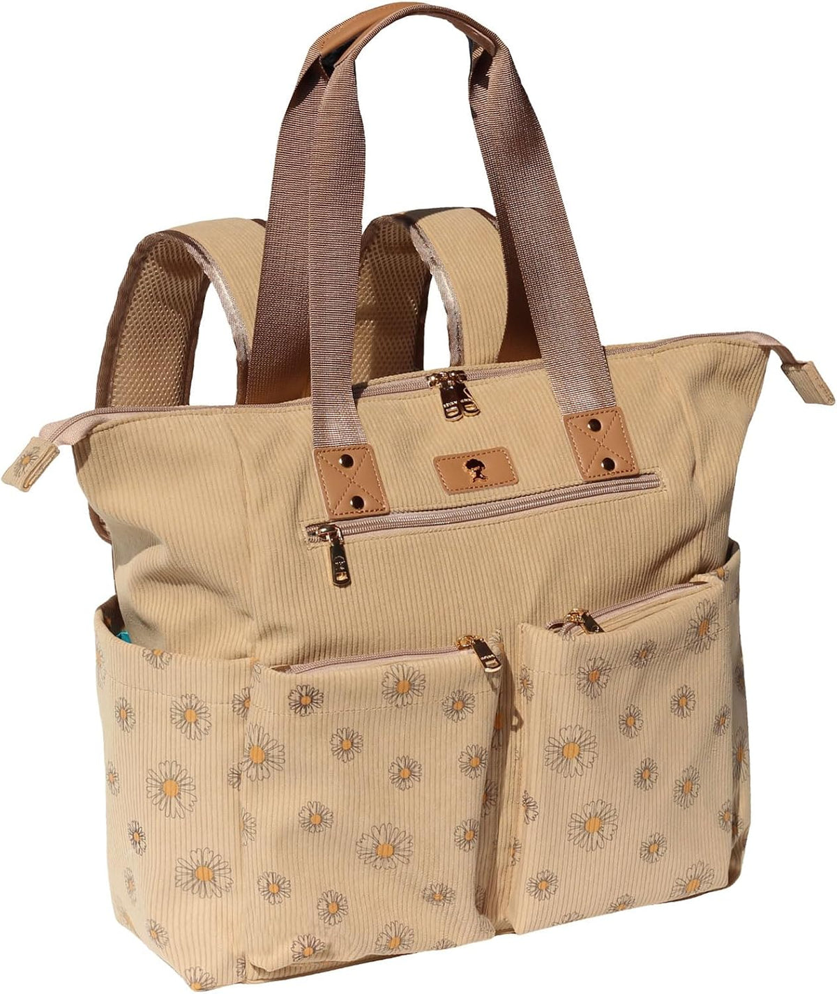 Diaper Tote Bag Totepack Backpack 2 in 1 for Women Multifunctional Large Capacity with Insulated Pockets Travel