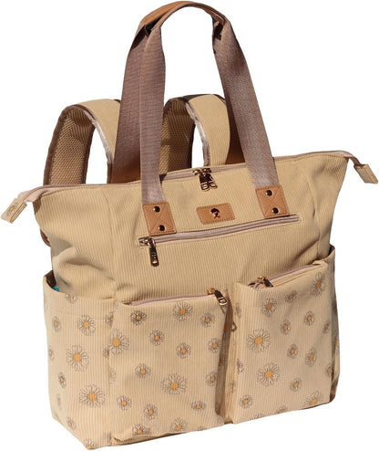 Diaper Tote Bag Totepack Backpack 2 in 1 for Women Multifunctional Large Capacity with Insulated Pockets Travel