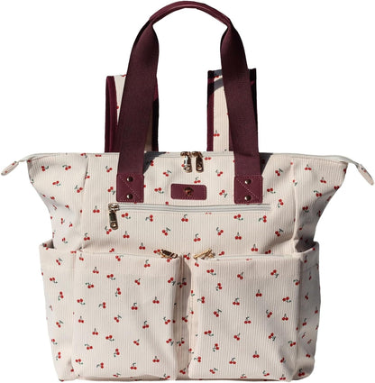 Diaper Tote Bag Totepack Backpack 2 in 1 for Women Multifunctional Large Capacity with Insulated Pockets Travel