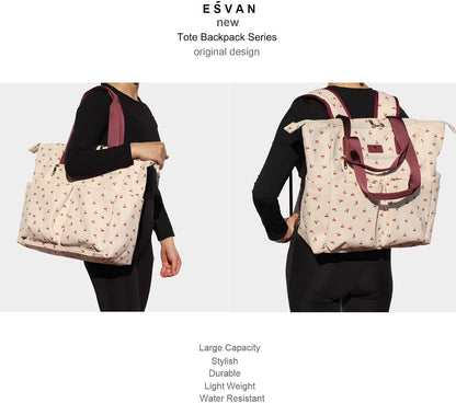 Diaper Tote Bag Totepack Backpack 2 in 1 for Women Multifunctional Large Capacity with Insulated Pockets Travel