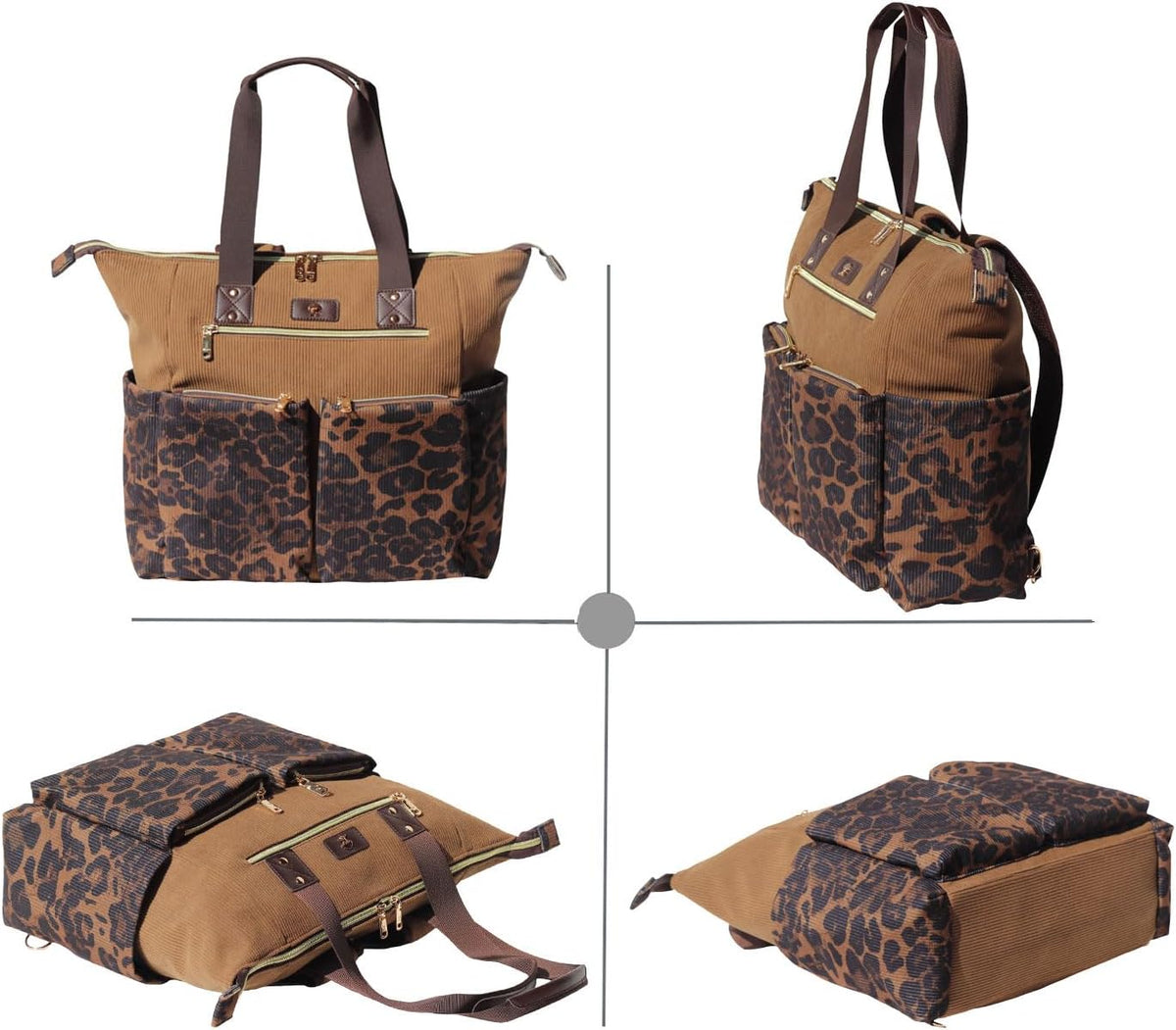 Diaper Tote Bag Totepack Backpack 2 in 1 for Women Multifunctional Large Capacity with Insulated Pockets Travel