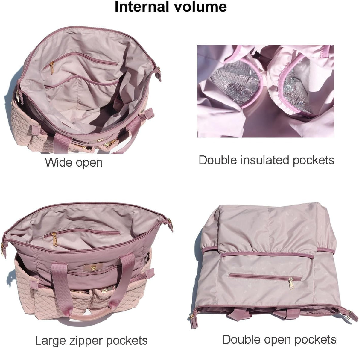 Diaper Tote Bag Totepack Backpack 2 in 1 for Women Multifunctional Large Capacity with Insulated Pockets Travel