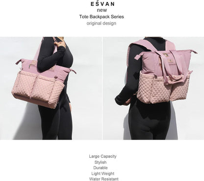 Diaper Tote Bag Totepack Backpack 2 in 1 for Women Multifunctional Large Capacity with Insulated Pockets Travel