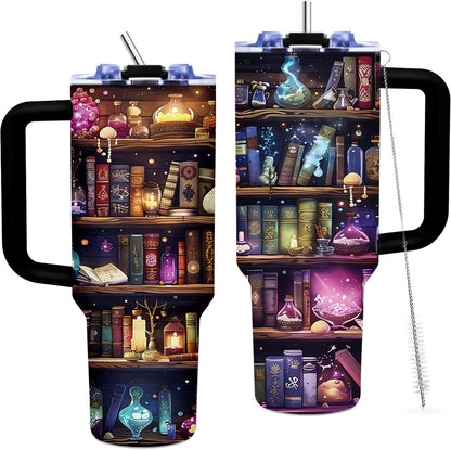 40oz Bows Tumbler Gifts for Women, Bows Water Bottle with Handle & Straw