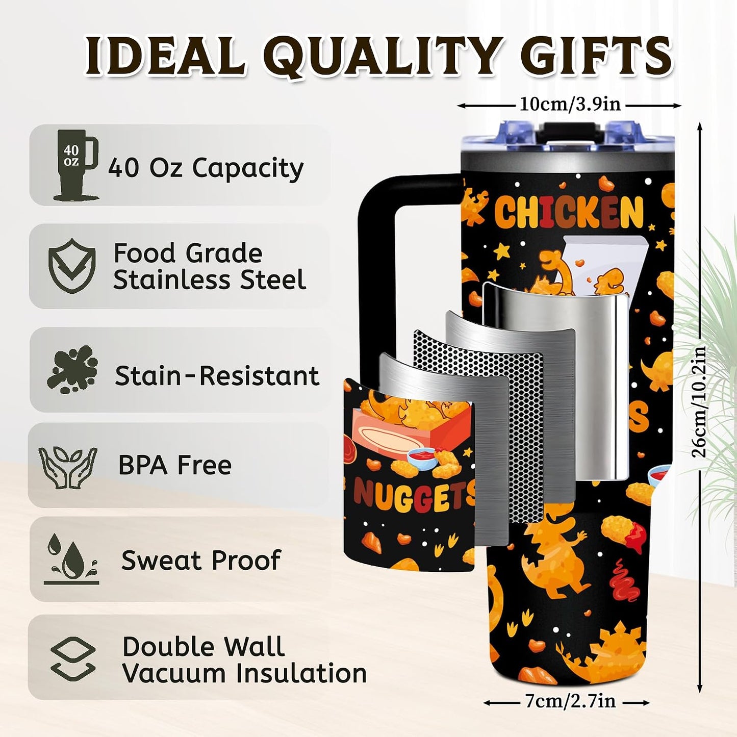 40oz Bows Tumbler Gifts for Women, Bows Water Bottle with Handle & Straw