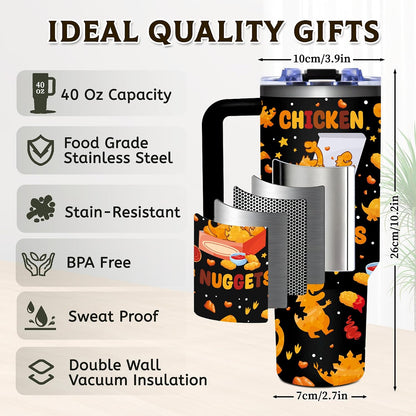 40oz Bows Tumbler Gifts for Women, Bows Water Bottle with Handle & Straw