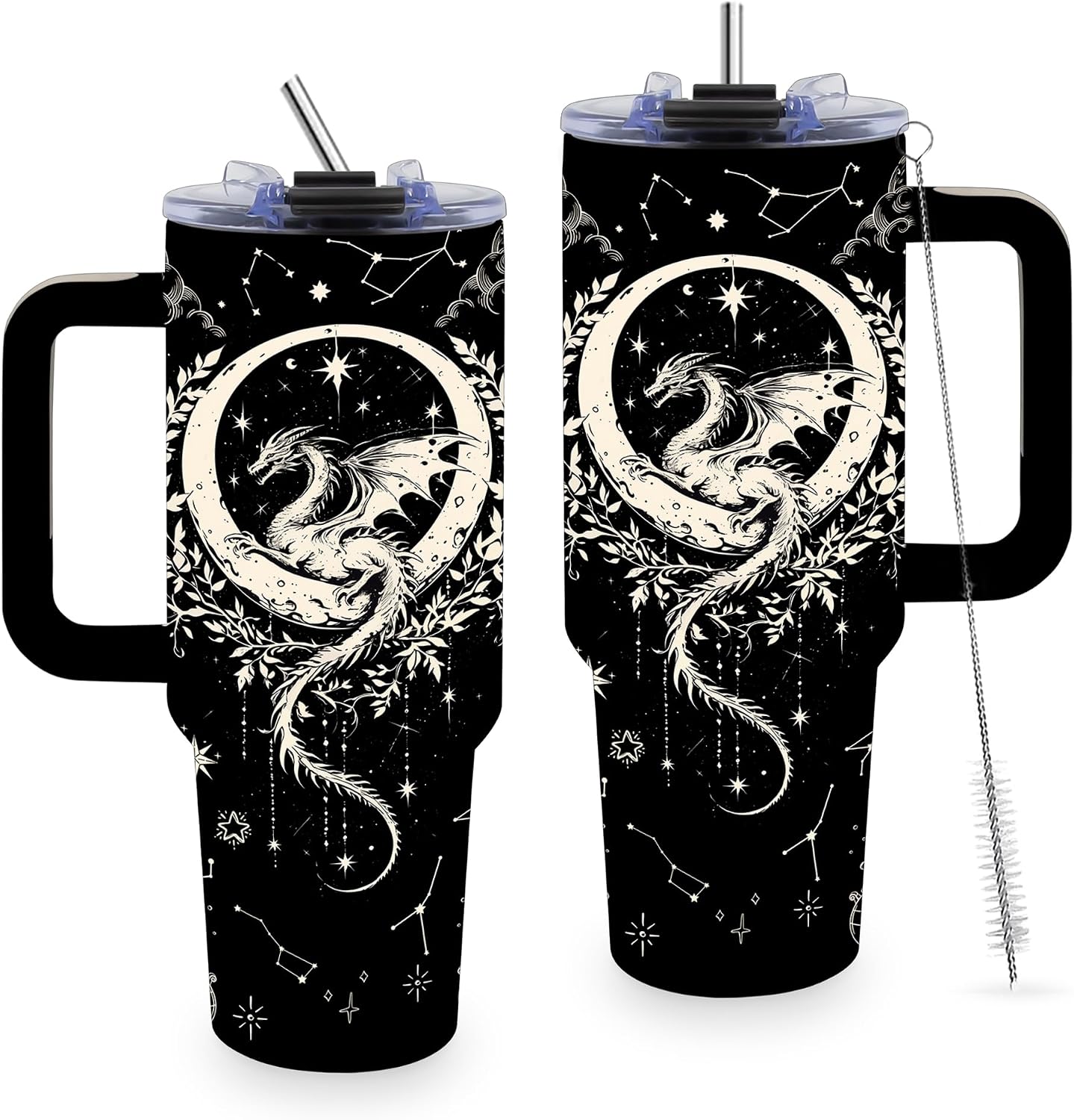 40oz Bows Tumbler Gifts for Women, Bows Water Bottle with Handle & Straw