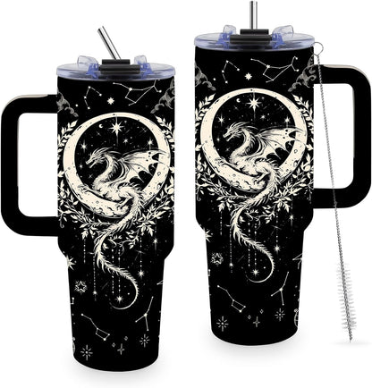 40oz Bows Tumbler Gifts for Women, Bows Water Bottle with Handle & Straw