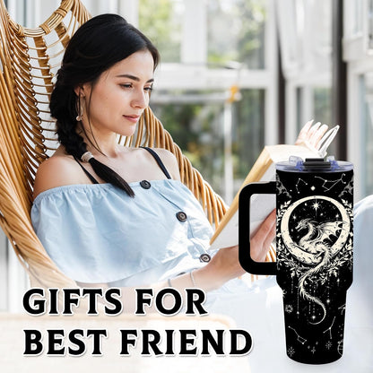40oz Bows Tumbler Gifts for Women, Bows Water Bottle with Handle & Straw