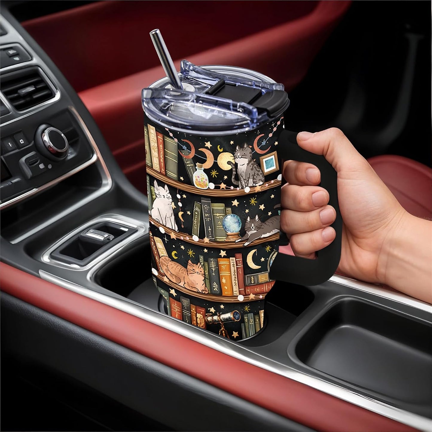 40oz Bows Tumbler Gifts for Women, Bows Water Bottle with Handle & Straw