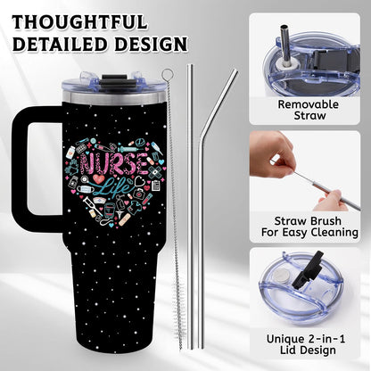 40oz Bows Tumbler Gifts for Women, Bows Water Bottle with Handle & Straw