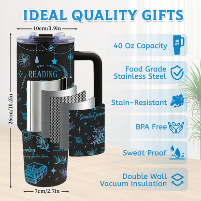 40oz Bows Tumbler Gifts for Women, Bows Water Bottle with Handle & Straw