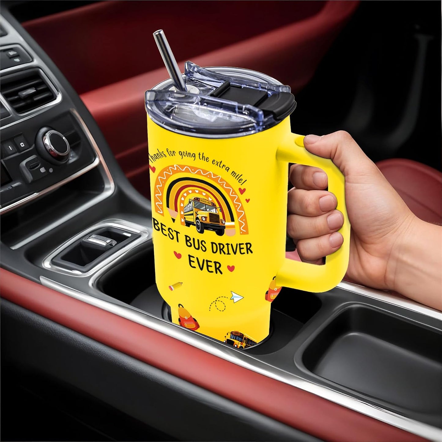 40oz Bows Tumbler Gifts for Women, Bows Water Bottle with Handle & Straw