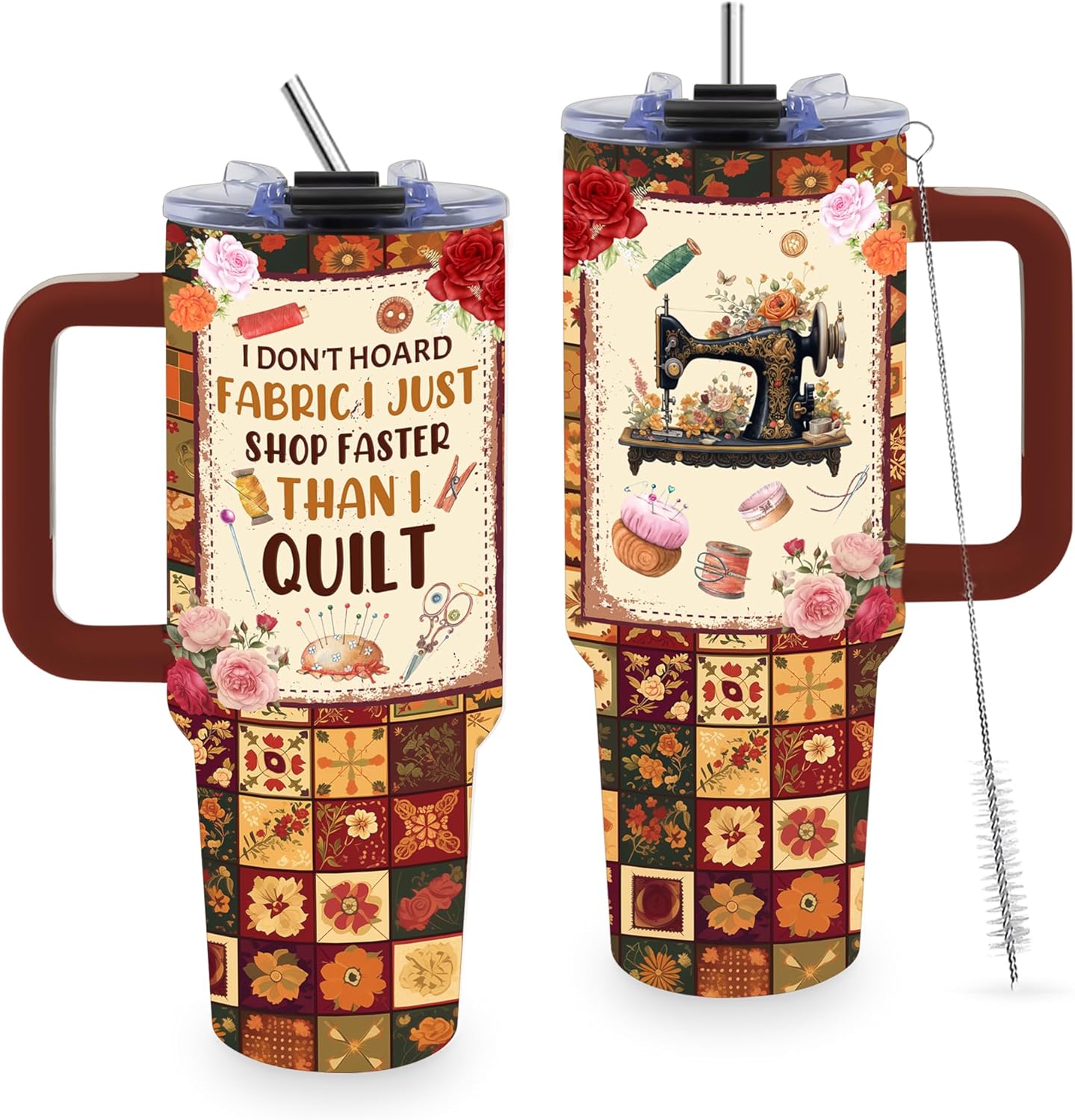 40oz Bows Tumbler Gifts for Women, Bows Water Bottle with Handle & Straw