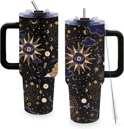 40oz Bows Tumbler Gifts for Women, Bows Water Bottle with Handle & Straw