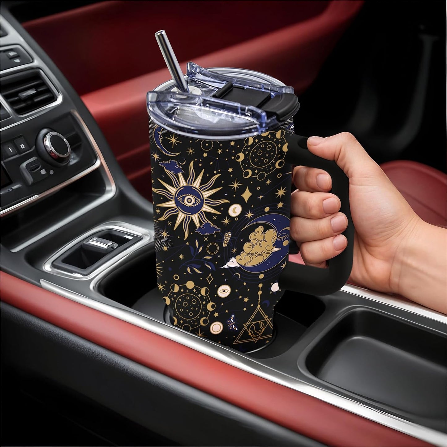 40oz Bows Tumbler Gifts for Women, Bows Water Bottle with Handle & Straw