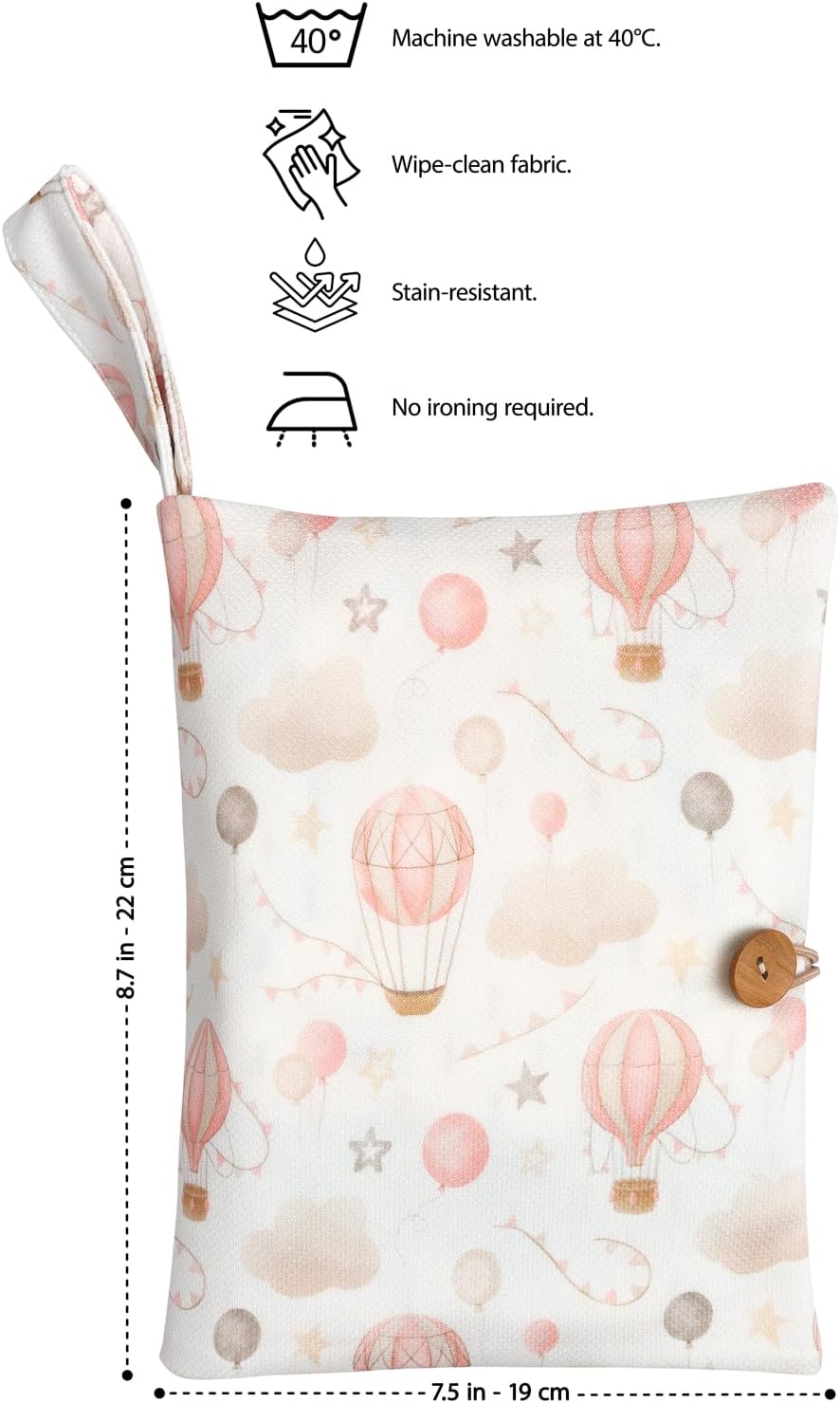Baby Diaper Bag Organizer, Portable Baby Essentials Storage Pouch for Parents and Caregivers, Organizer Insert for Stroller and Handbag, Machine Washable (Dinasour)