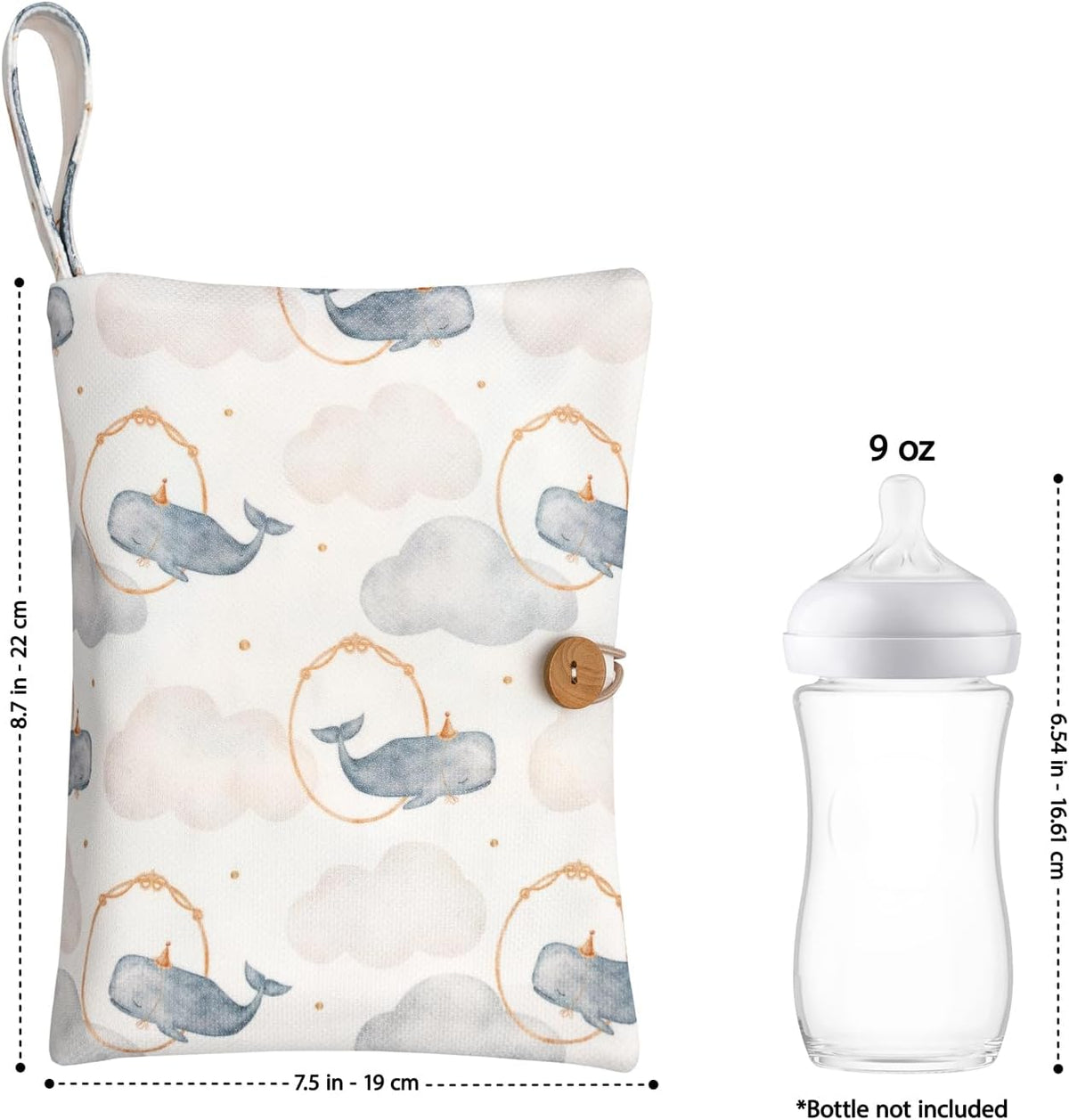 Baby Diaper Bag Organizer, Portable Baby Essentials Storage Pouch for Parents and Caregivers, Organizer Insert for Stroller and Handbag, Machine Washable (Dinasour)