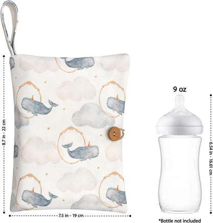 Baby Diaper Bag Organizer, Portable Baby Essentials Storage Pouch for Parents and Caregivers, Organizer Insert for Stroller and Handbag, Machine Washable (Dinasour)