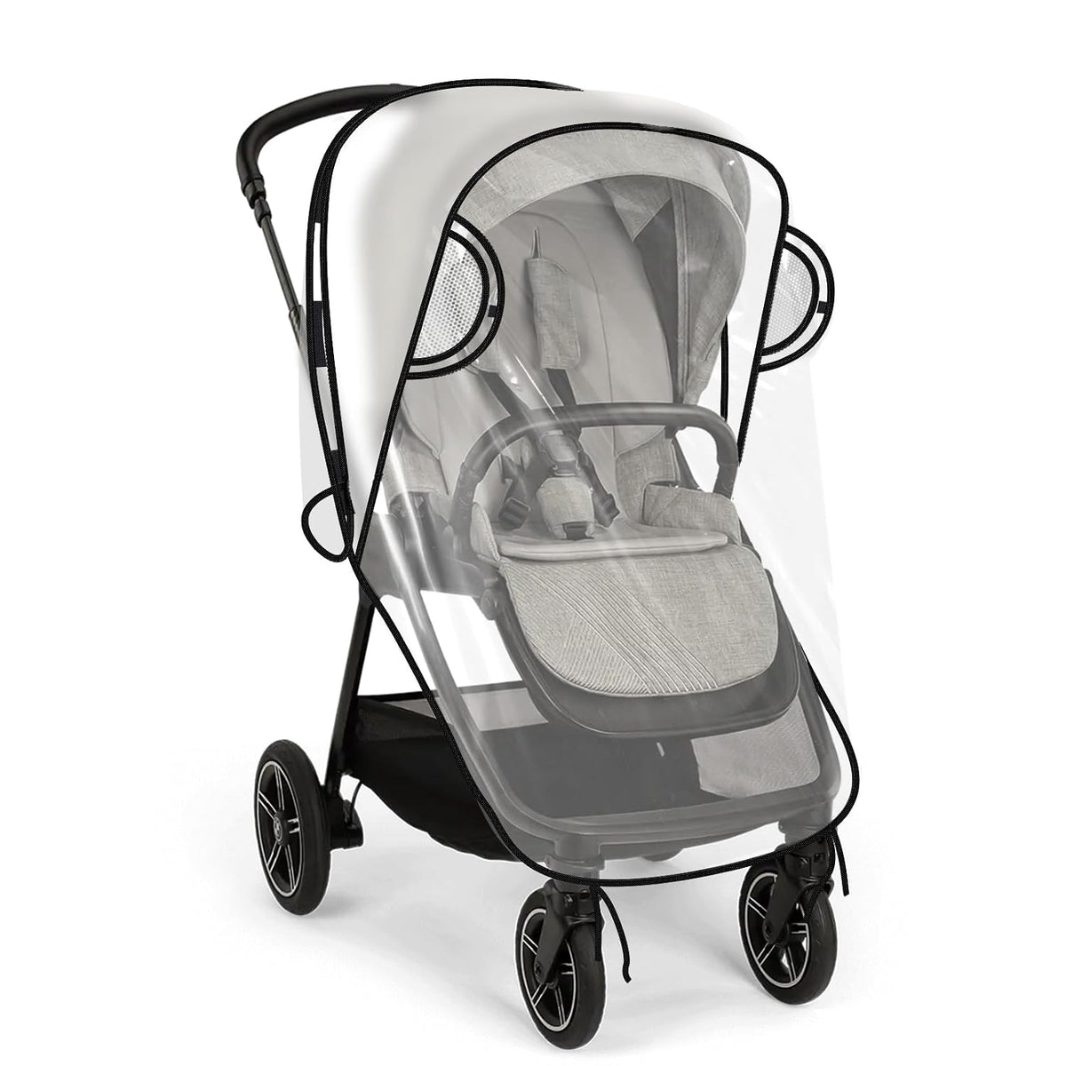 Rain Cover Compatible with Nuna Stroller - Waterproof Stroller Rain Cover, Windproof Travel Weather Shield, Durable Protect from Dust and Snow with Breathable, Travel Strollers Accessories