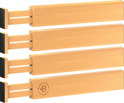 4-Pack Drawer Dividers 2.6-Inch High Dresser Drawer Organizer 16 to 22 Inch