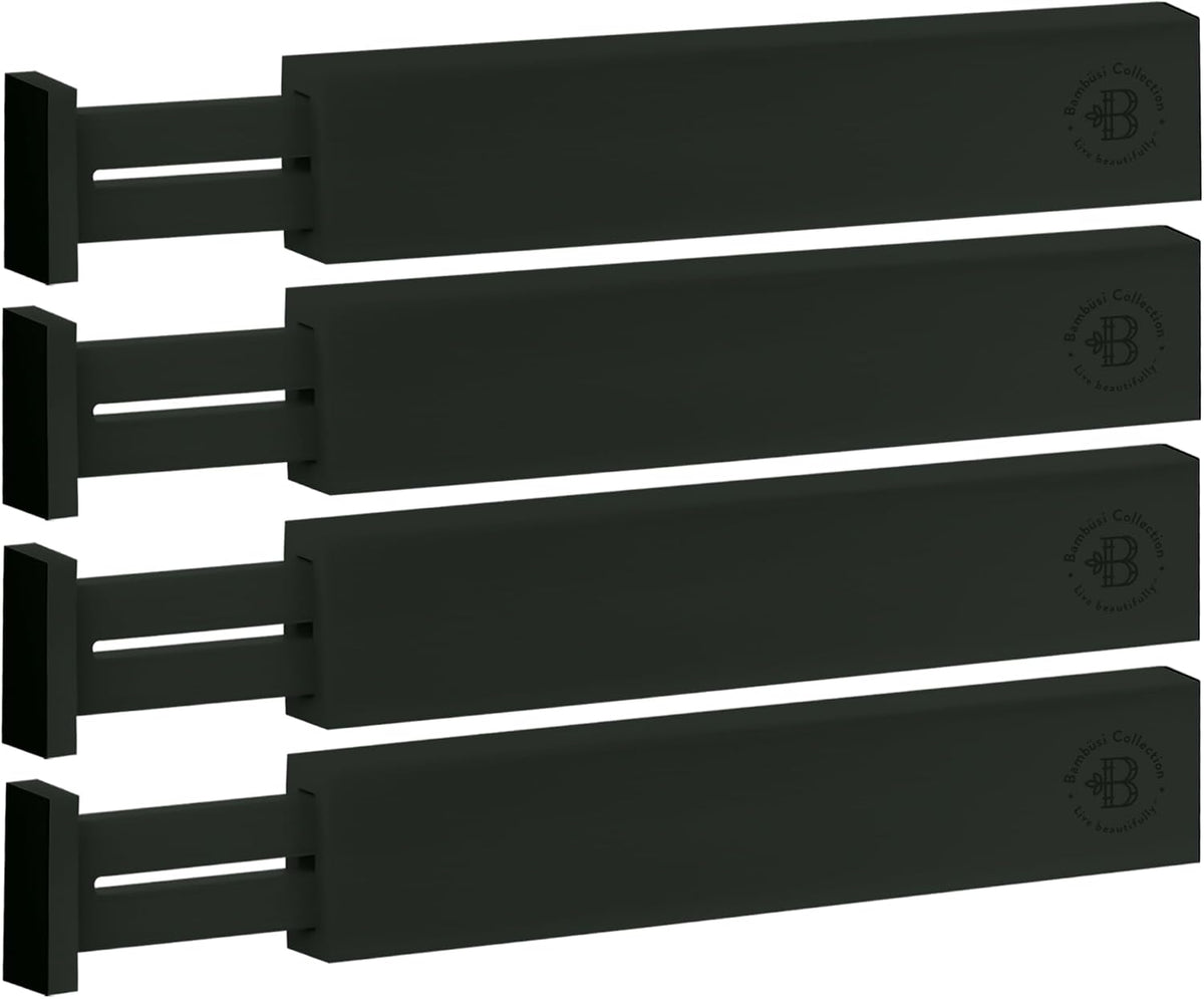 4-Pack Drawer Dividers 2.6-Inch High Dresser Drawer Organizer 16 to 22 Inch
