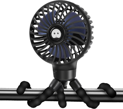 Portable Stroller Fan Rechargeable Clip-On Fan Personal Desk Fans