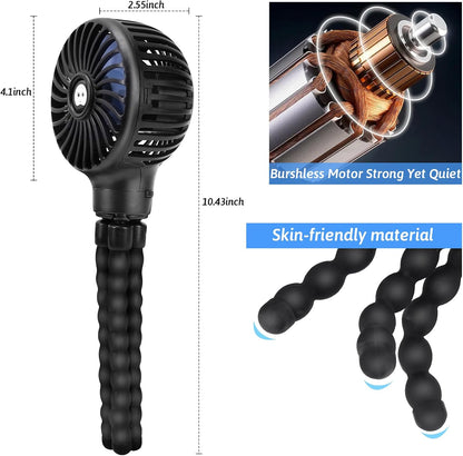 Portable Stroller Fan Rechargeable Clip-On Fan Personal Desk Fans