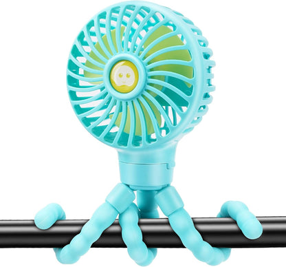 Portable Stroller Fan Rechargeable Clip-On Fan Personal Desk Fans