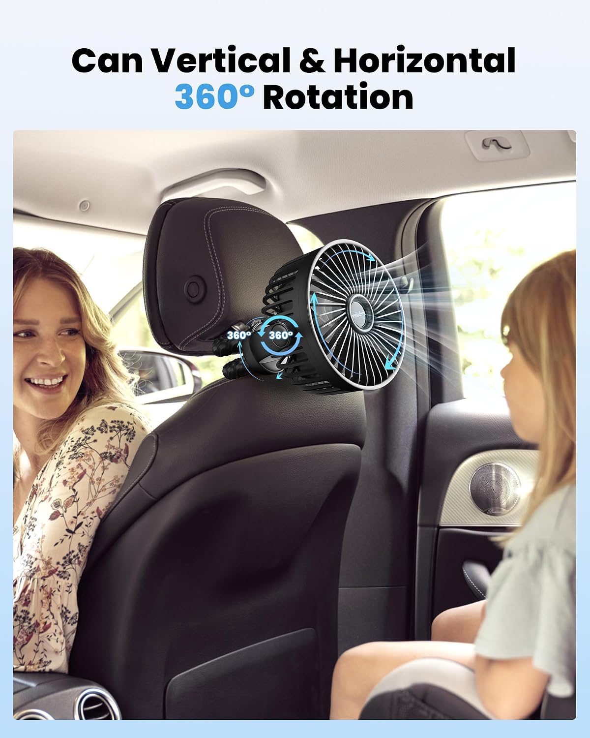 Portable Stroller Fan Rechargeable Clip-On Fan Personal Desk Fans