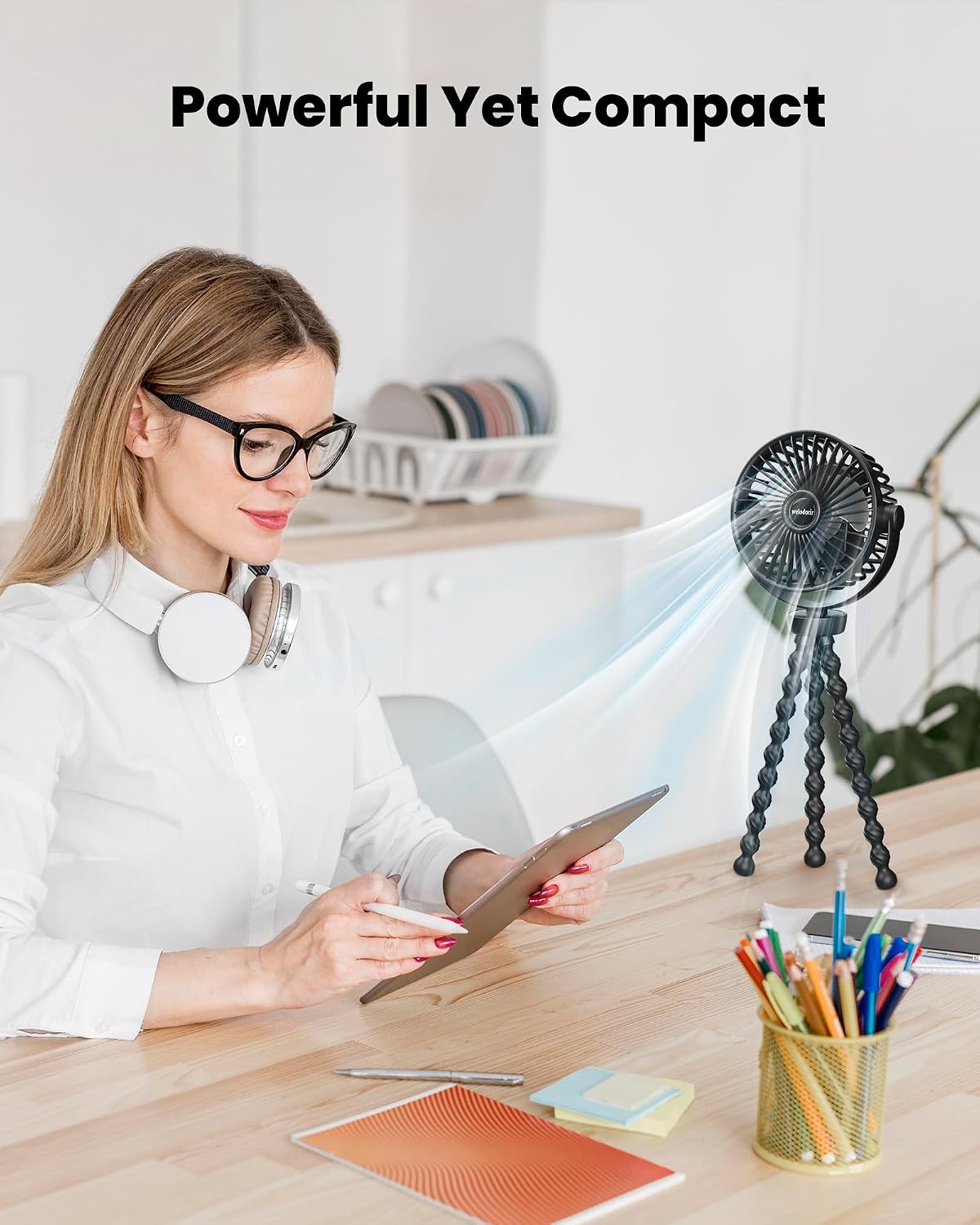 Portable Stroller Fan Rechargeable Clip-On Fan Personal Desk Fans