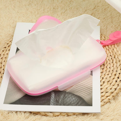 Wet Wipe Holder, Baby Wipes Travel Case, Portable Refillable Baby Wipes Dispenser Case, Wipes Carrying Holder for Home Outdoor Travel