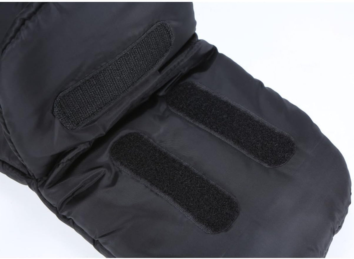 Outdoor Baby Stroller Hand Muff Windproof Winter Gloves for Parents Thick Anti-Freeze Stroller Gloves Warm and Comfortable Handmuff for Caregivers Black 1 Pair