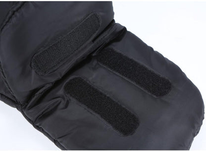 Outdoor Baby Stroller Hand Muff Windproof Winter Gloves for Parents Thick Anti-Freeze Stroller Gloves Warm and Comfortable Handmuff for Caregivers Black 1 Pair