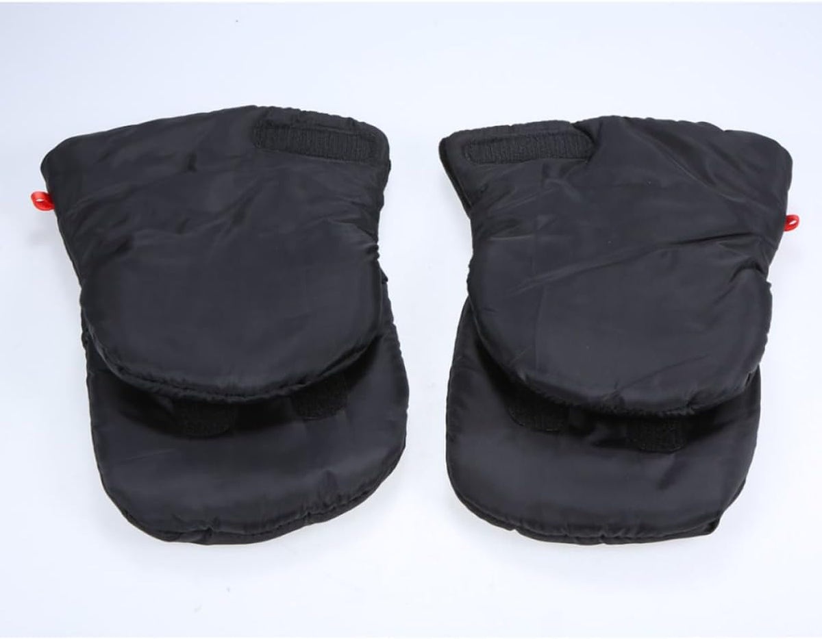 Outdoor Baby Stroller Hand Muff Windproof Winter Gloves for Parents Thick Anti-Freeze Stroller Gloves Warm and Comfortable Handmuff for Caregivers Black 1 Pair