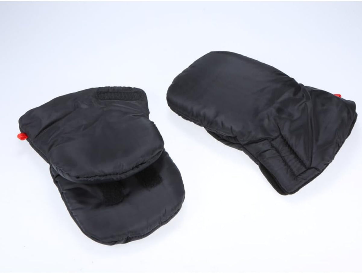 Outdoor Baby Stroller Hand Muff Windproof Winter Gloves for Parents Thick Anti-Freeze Stroller Gloves Warm and Comfortable Handmuff for Caregivers Black 1 Pair