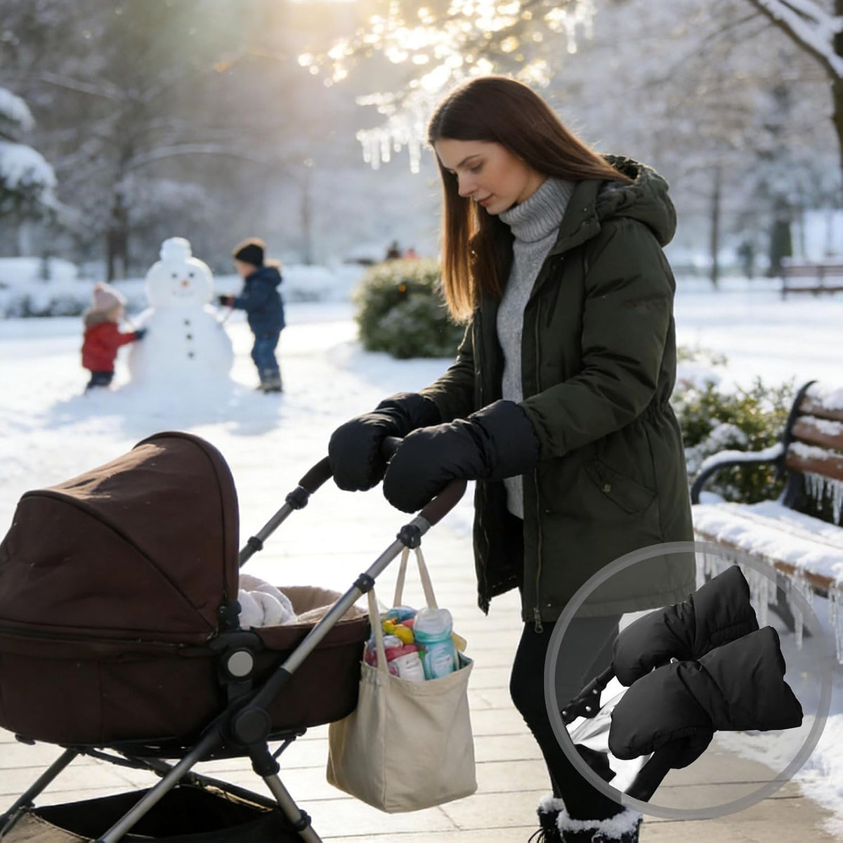 Baby Stroller Warm Muffs Gloves Winter Universal Hand Warmer Mittens