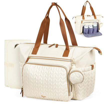 Diaper Bag Tote, Large Baby Hospital Bag for Labor Delivery Mom