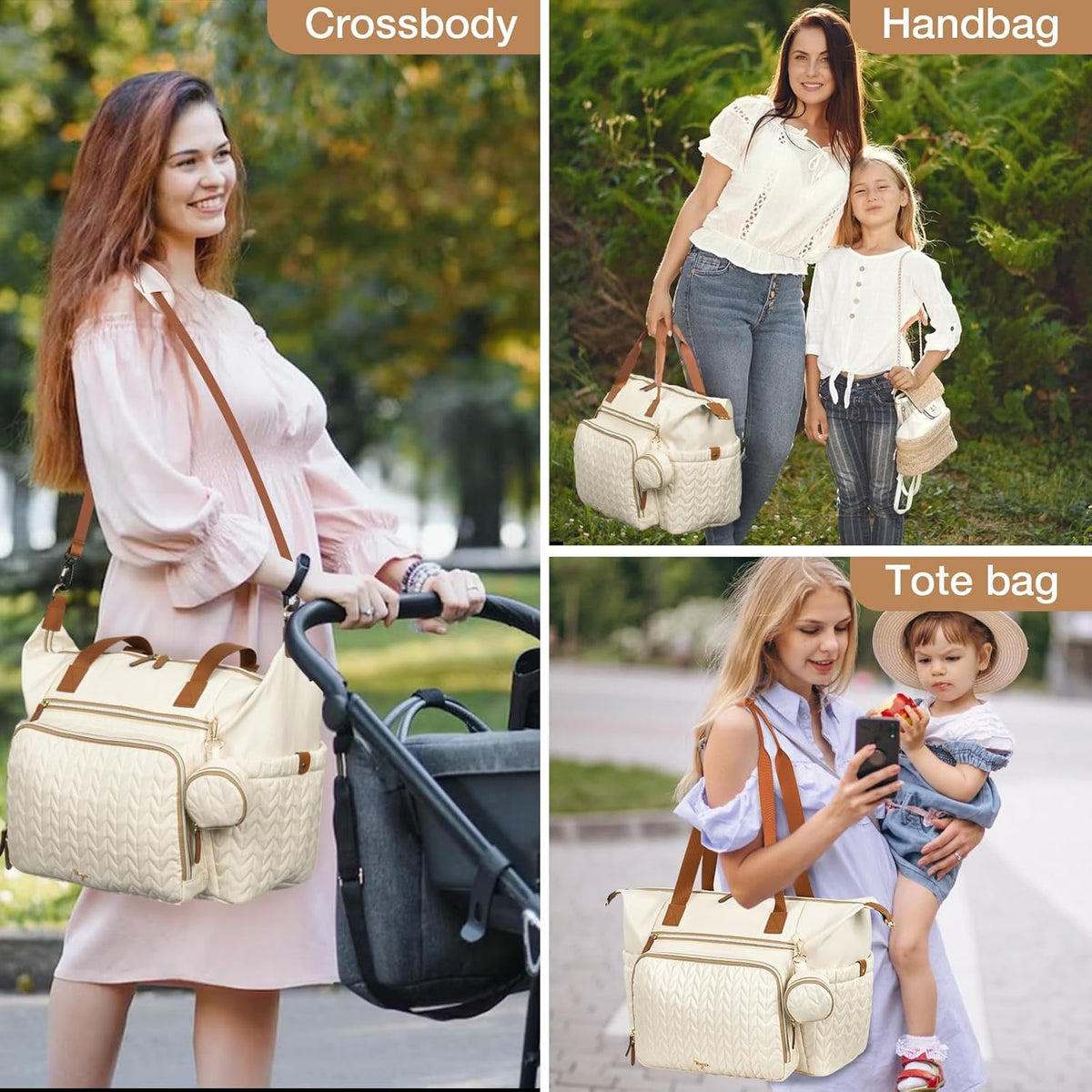 Diaper Bag Tote, Large Baby Hospital Bag for Labor Delivery Mom