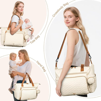 Diaper Bag Tote, Large Baby Hospital Bag for Labor Delivery Mom